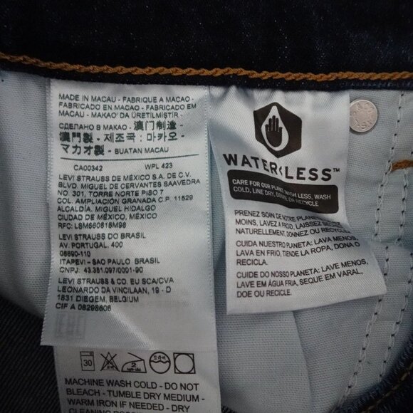 Levi's 70s High Slim Straight Jeans Women's 25x31 Blue Denim Stretch - Picture 9 of 10